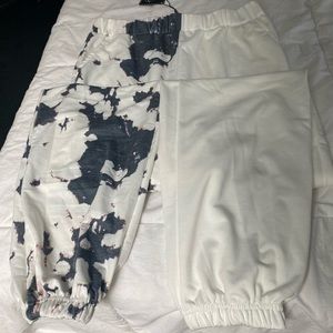 Sweat pants / jogger style / 1/2 tie dye